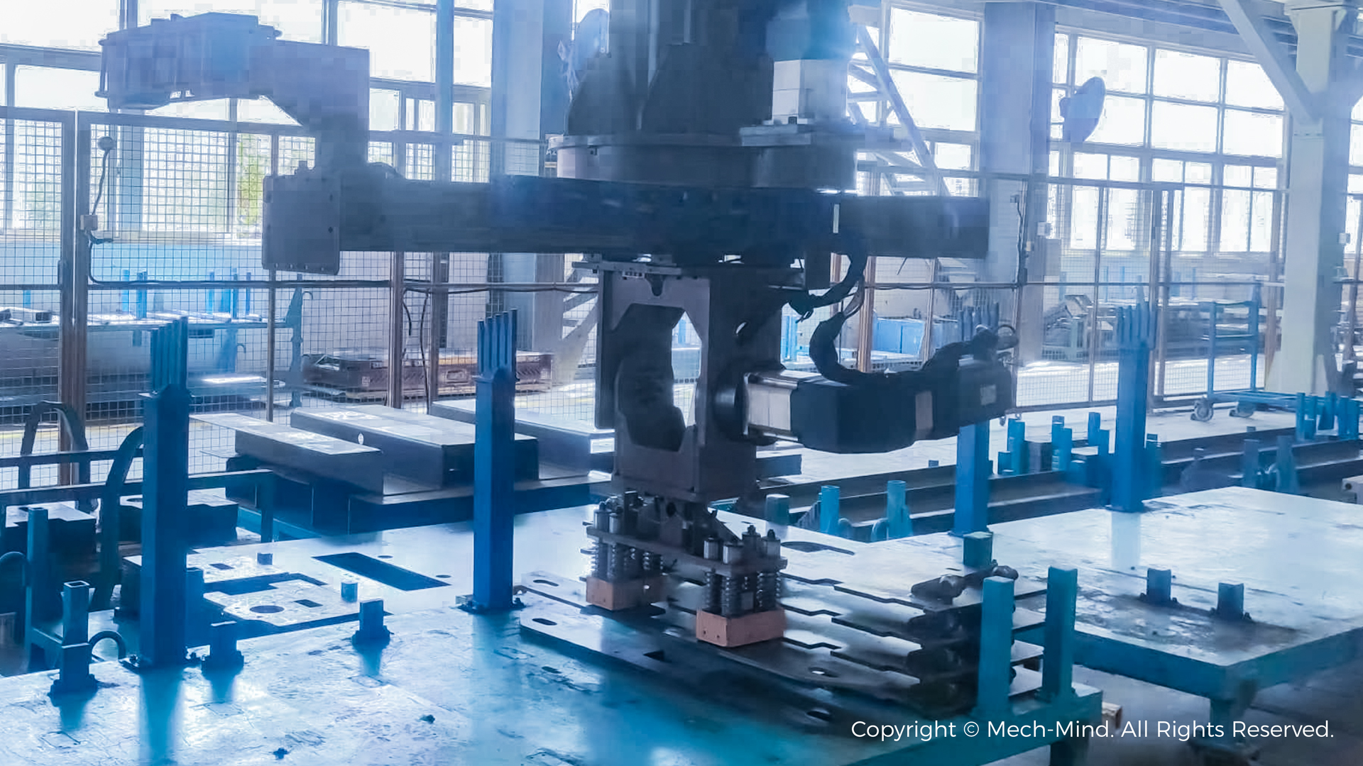 AI視覺引導剪叉車車架齊套配盤 | 某大型工程機械廠 AI視覺引導剪叉車車架齊套配盤 | 某大型工程機械廠