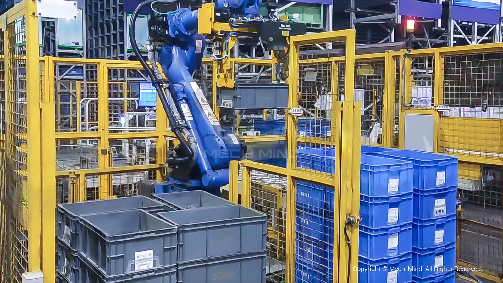 3D視覺引導周轉箱拆垛 | 某大型汽配廠 3D視覺引導周轉箱拆垛 | 某大型汽配廠