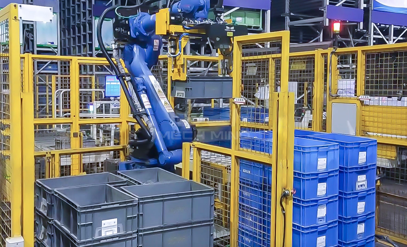 AI視覺引導周轉箱拆垛 | 某大型汽配廠 